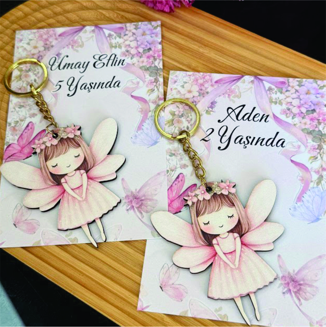 Melek kanatlı anahtarlık